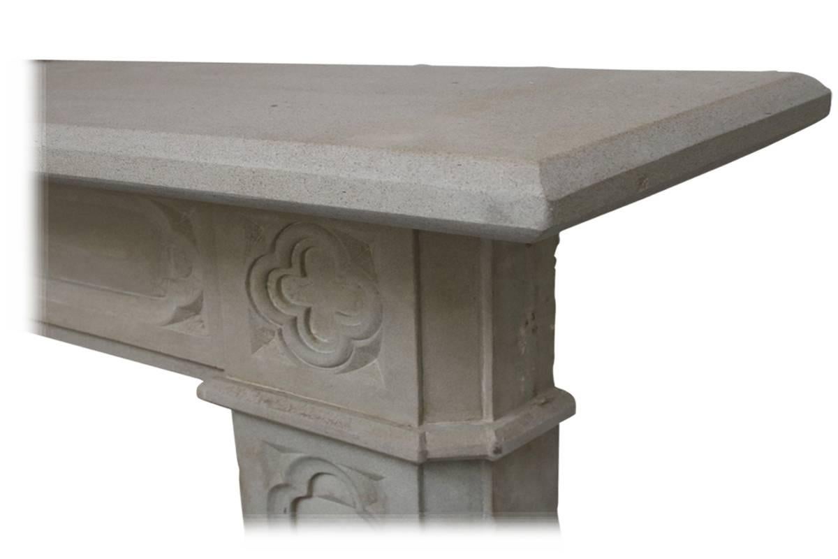 Small Regency Stone Fire Surround in the Gothic Manner In Excellent Condition In Manchester, GB