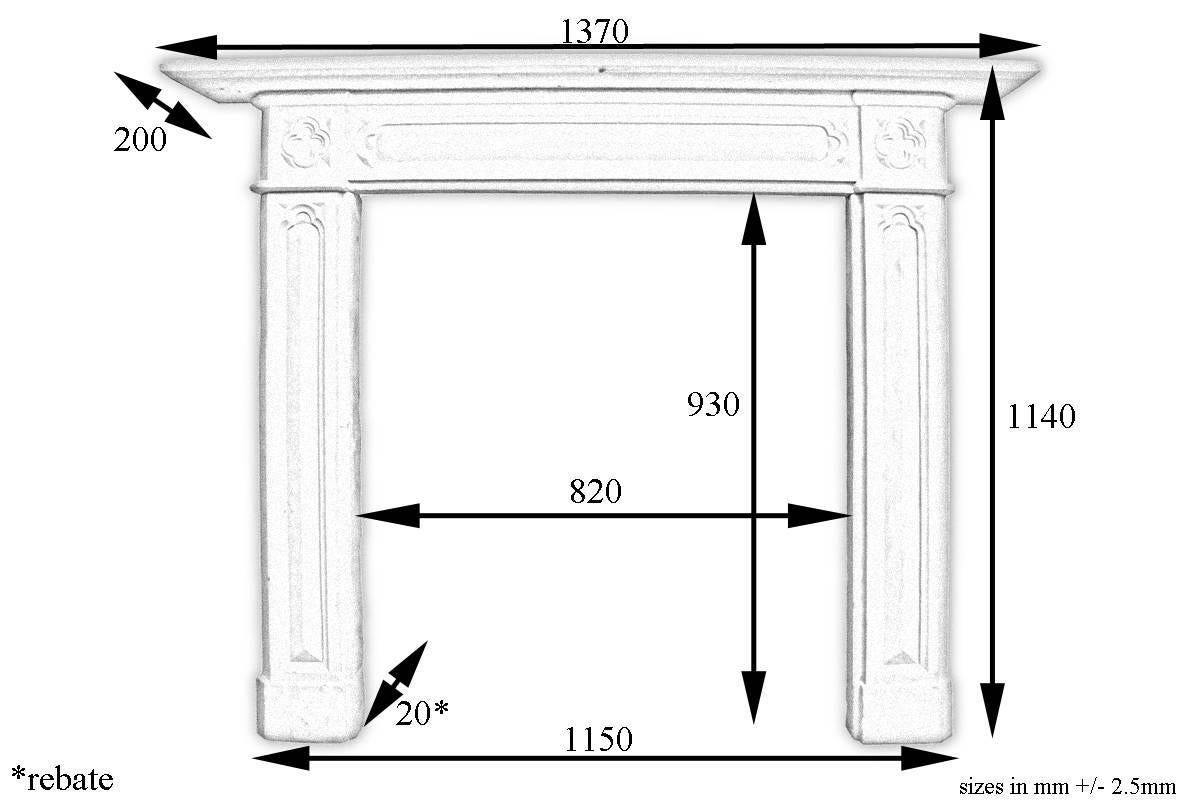 Small Regency Stone Fire Surround in the Gothic Manner 3