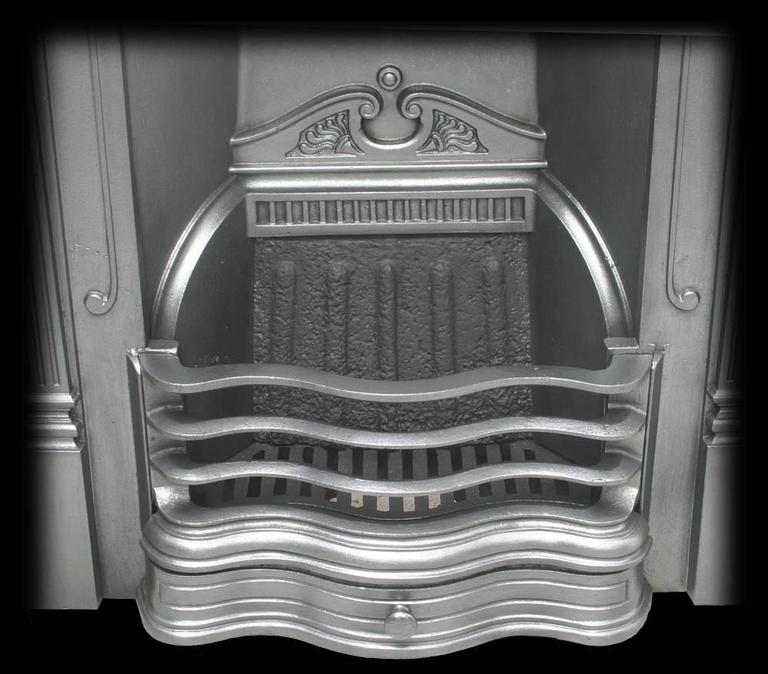 Antique Edwardian Art Nouveau Cast Iron Combination Fireplace at 1stDibs