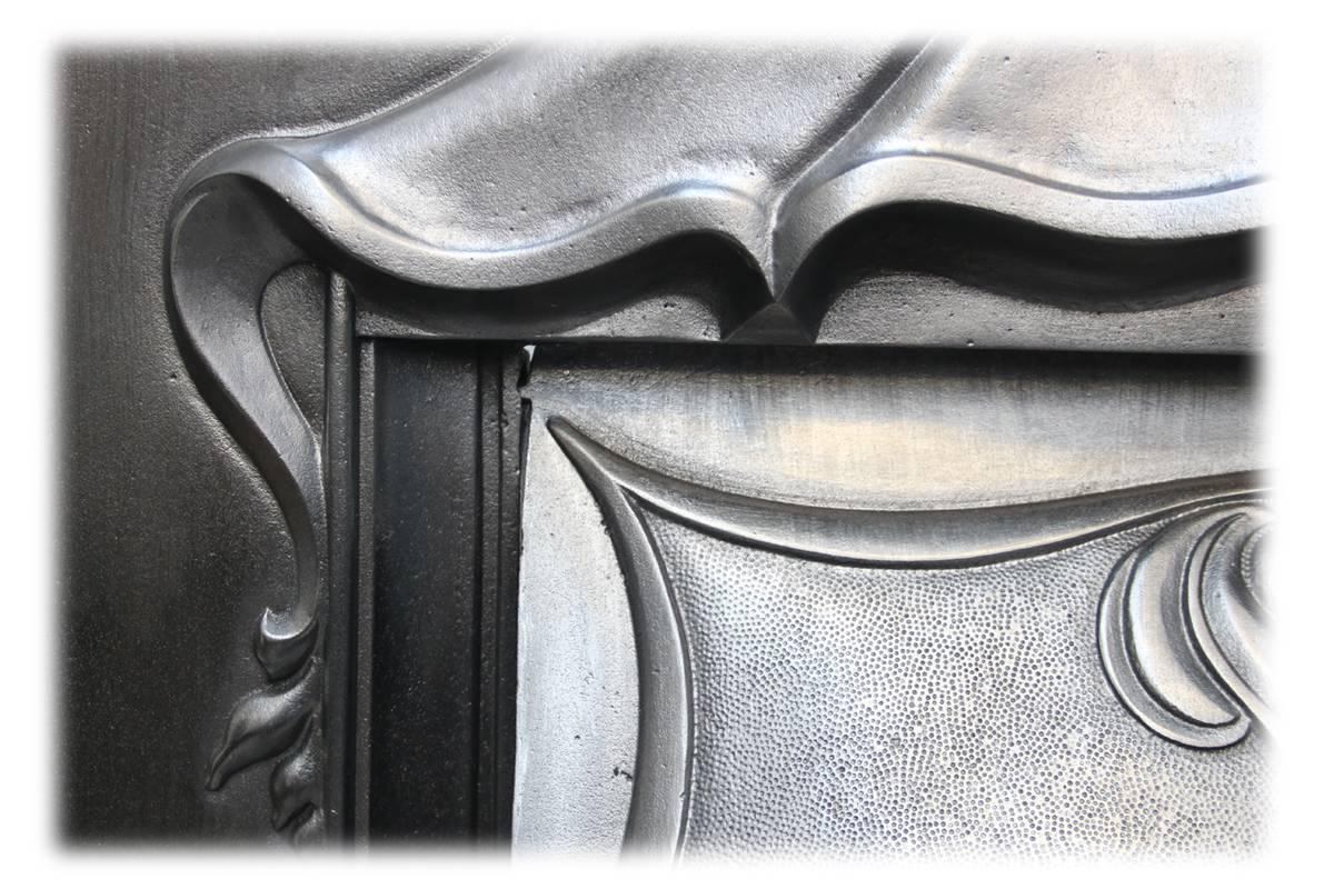 20th Century Antique Art Nouveau Edwardian Cast Iron Combination Grate