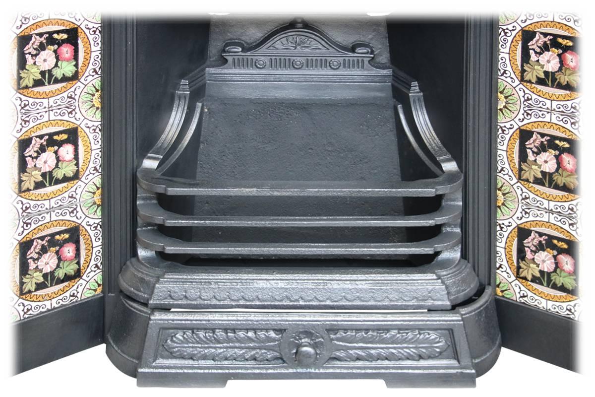 Pretty Little 19th Century Cast Iron Fire Insert In Excellent Condition In Manchester, GB