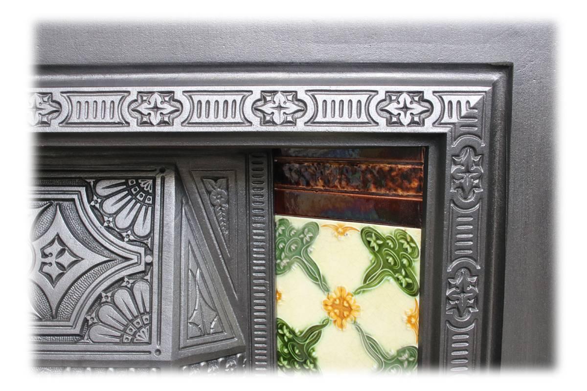 salvage victorian fireplace tiles
