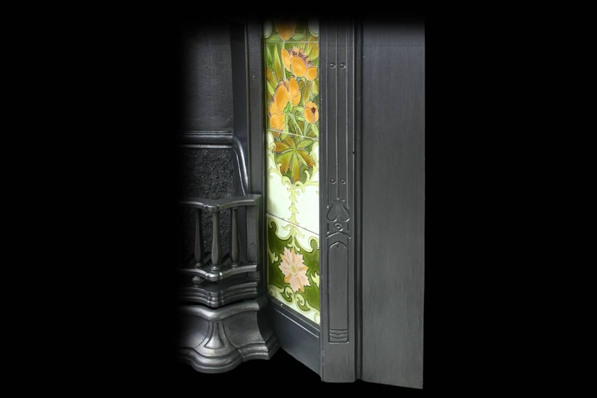 art nouveau fireplace insert