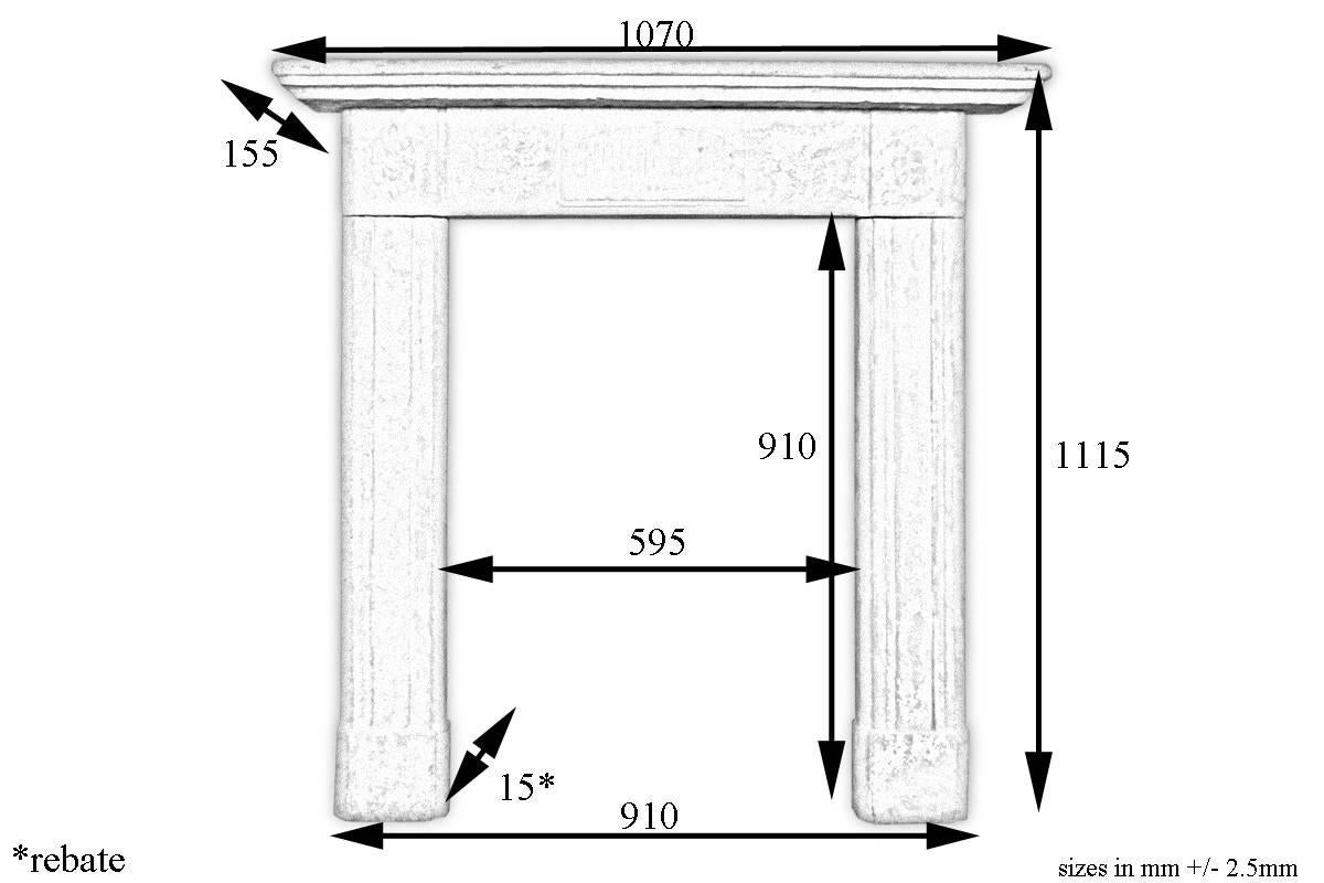 18th Century Late Georgian Stone Fire Surround 5