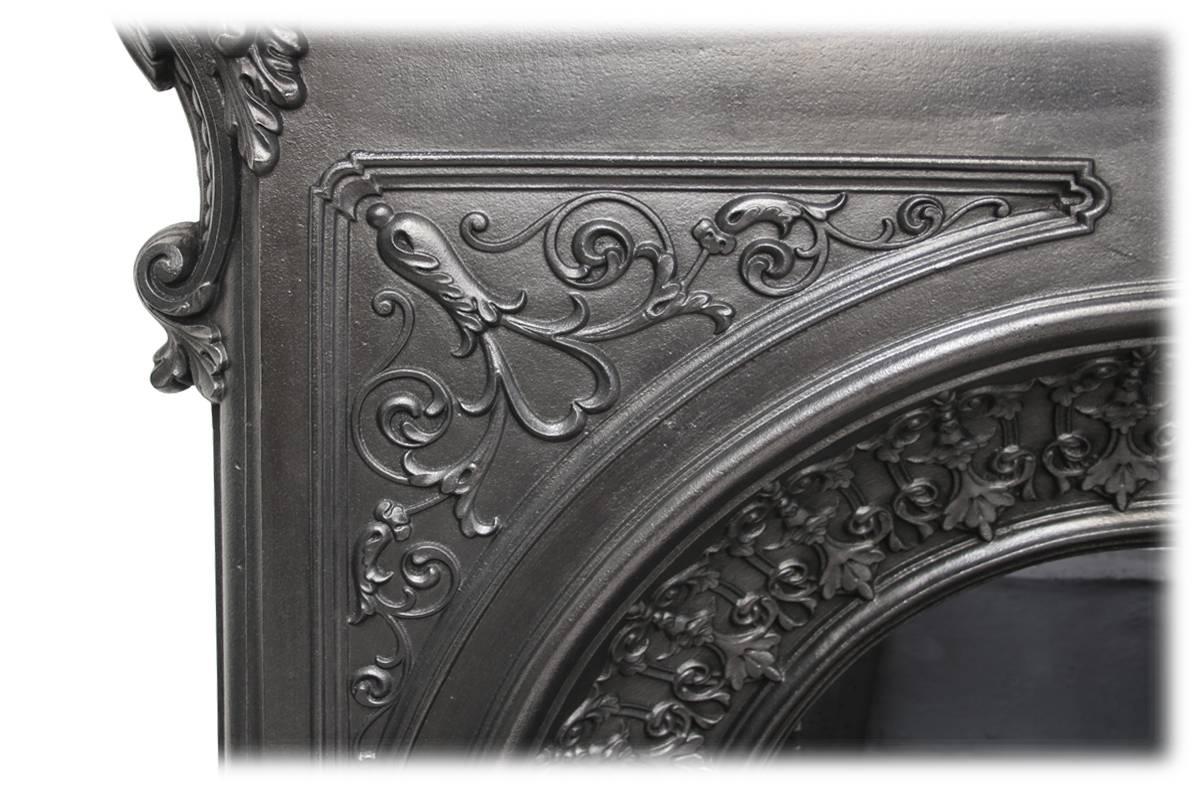 Antique Mid-19th Century Cast Iron Combination Fireplace 1