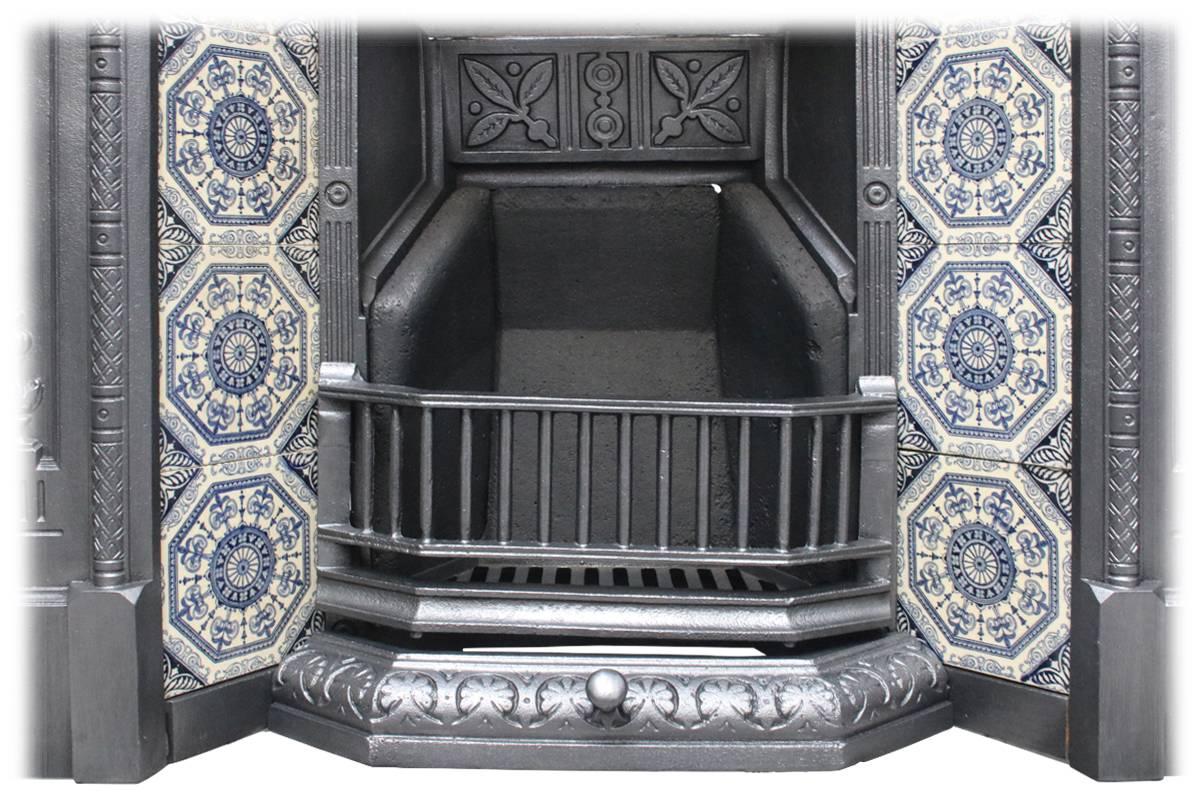 Antique Edwardian Cast Iron Combination Fireplace 1
