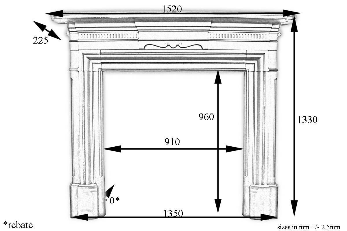 Late 19th century Victorian cast iron fireplace surround The bolection mould frame is surmounted by a breakfront frieze, the center raised panel is flanked by fluted detail. We currently have very similar fireplaces in stock also so please