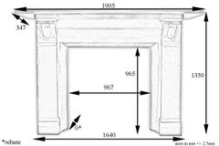 Large Mid-19th Century Black Marble Fireplace Surround