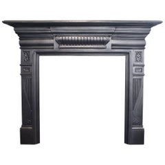 Antique Late Victorian Cast Iron Fireplace Surround