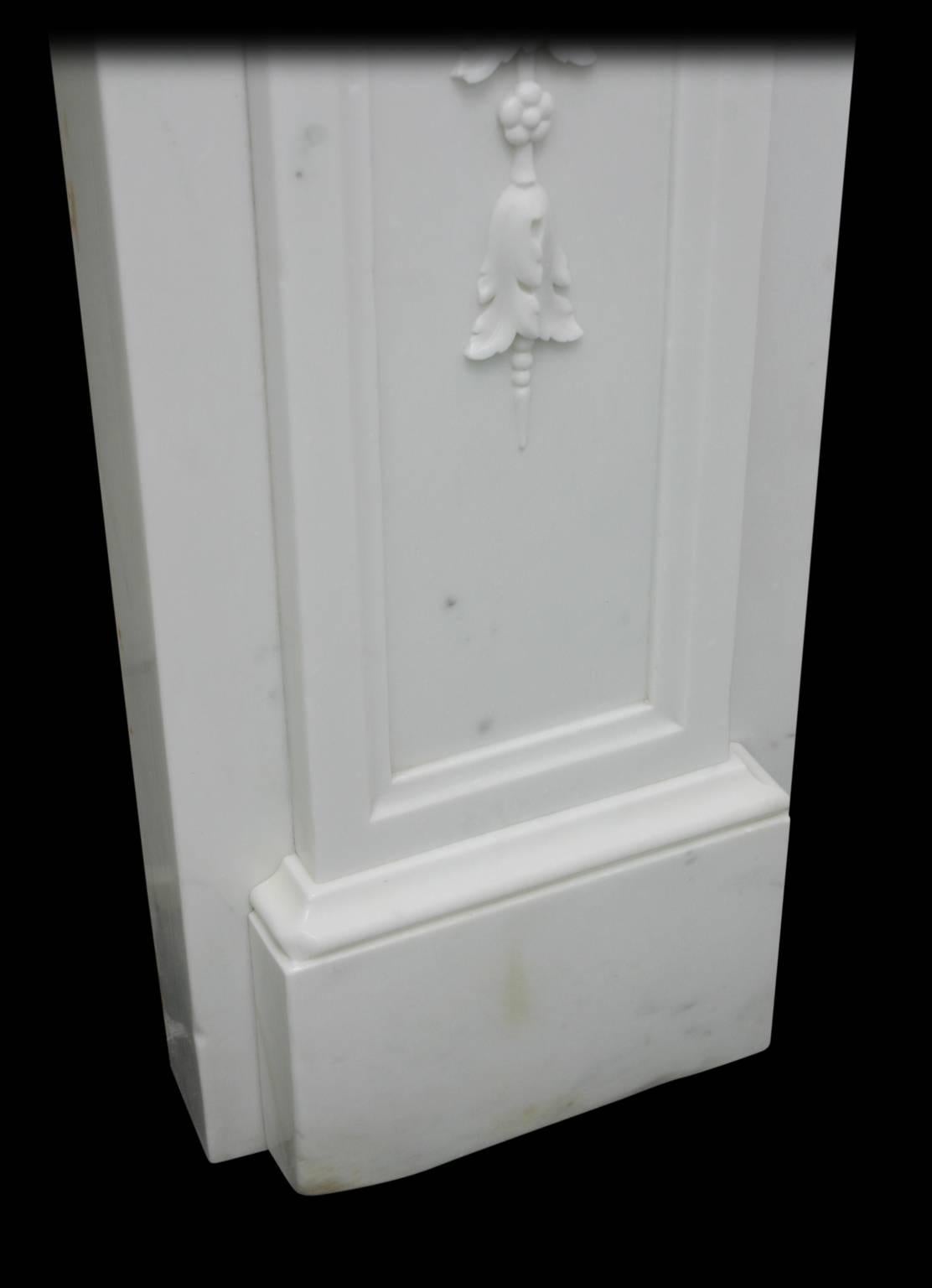 Statuary Marble 19th Century George IV Statuary White Marble Fireplace Surround