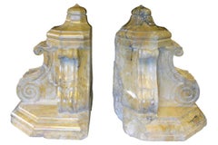 Large Pair of Antique Sienna Marble Brackets