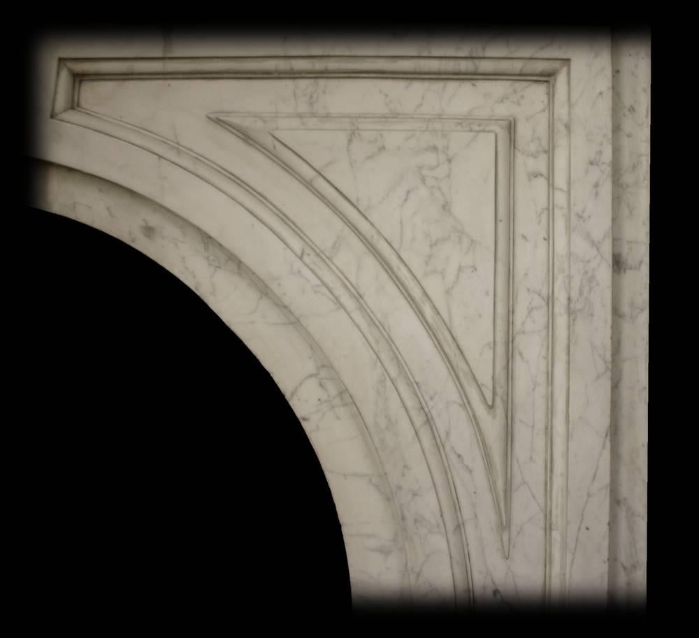 arched marble fireplace surround