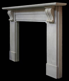 19th Century Antique Mid-Victorian Stone Fire Surround