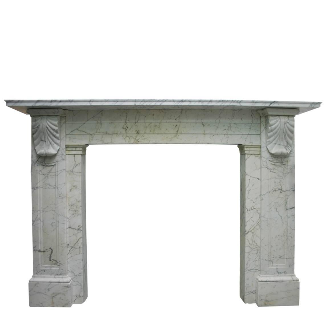 Early 19th Century Regency Carrara Marble Fireplace Surround