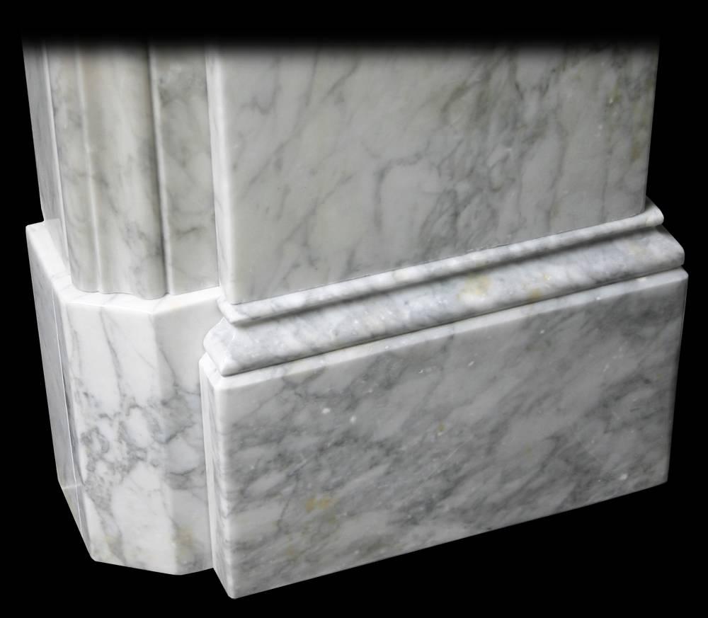 small white carrara marble chimneypiece