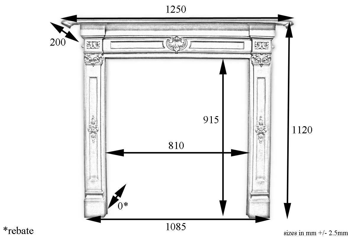 An elegant antique early Victorian cast iron fireplace surround, circa 1850. 

This fireplace has been finished the traditional black grate polish, leaving a gun metal / pewter shine. Alternative finishes are available, please contact us to discuss