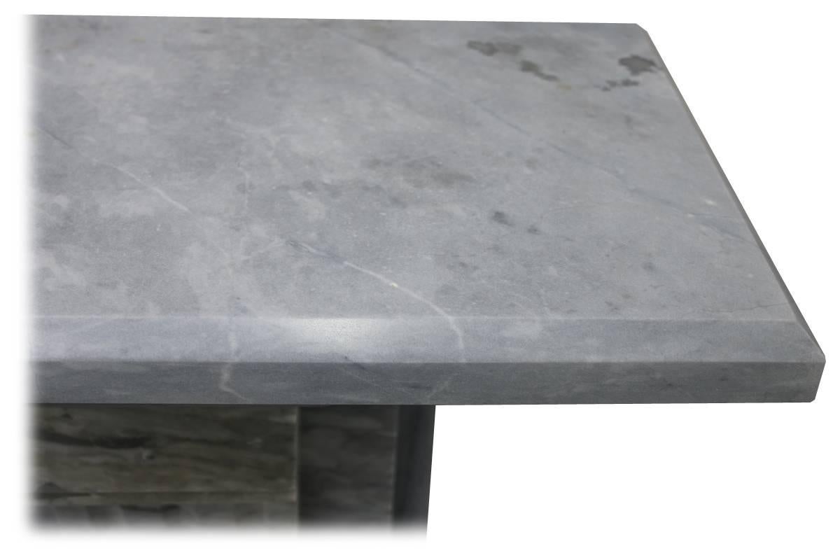 Large Late 19th Century Fire Surround in Bardiglio Grey Marble 7