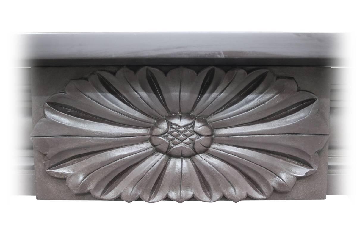 Antique Regency Carved Slate Fire Surround In Good Condition In Manchester, GB