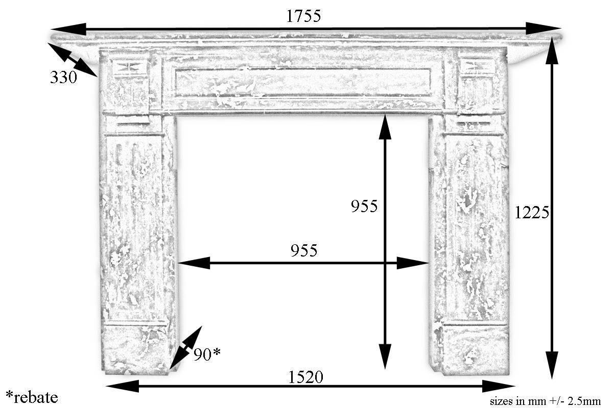 Good example of a late Victorian fire surround in St Anne marble with black marble detailing. The fluted jambs terminate in geometric carved corbels, also displaying further flutes dentil moulding below. This fireplace also benefits from a panelled