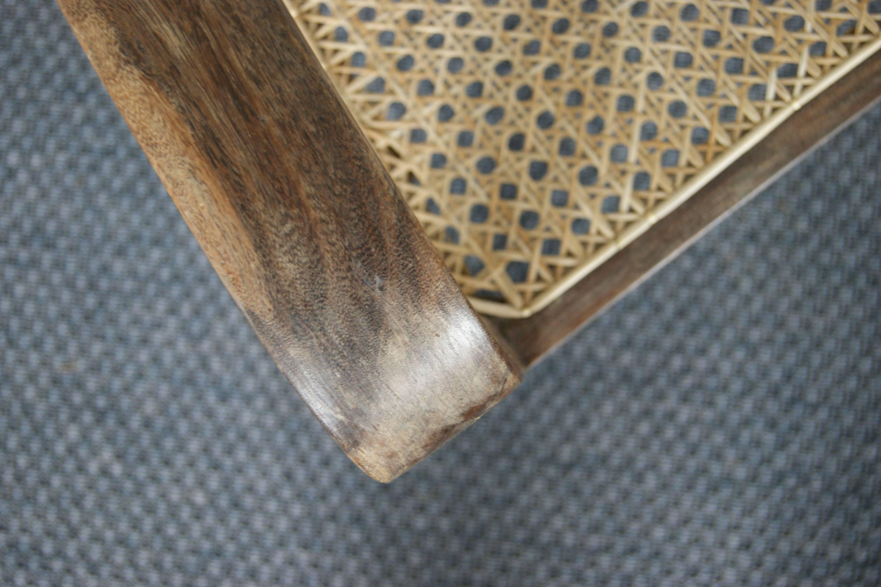 1 of 3 South Asian Nadun wood and Cane Armchairs In Good Condition For Sale In London, GB