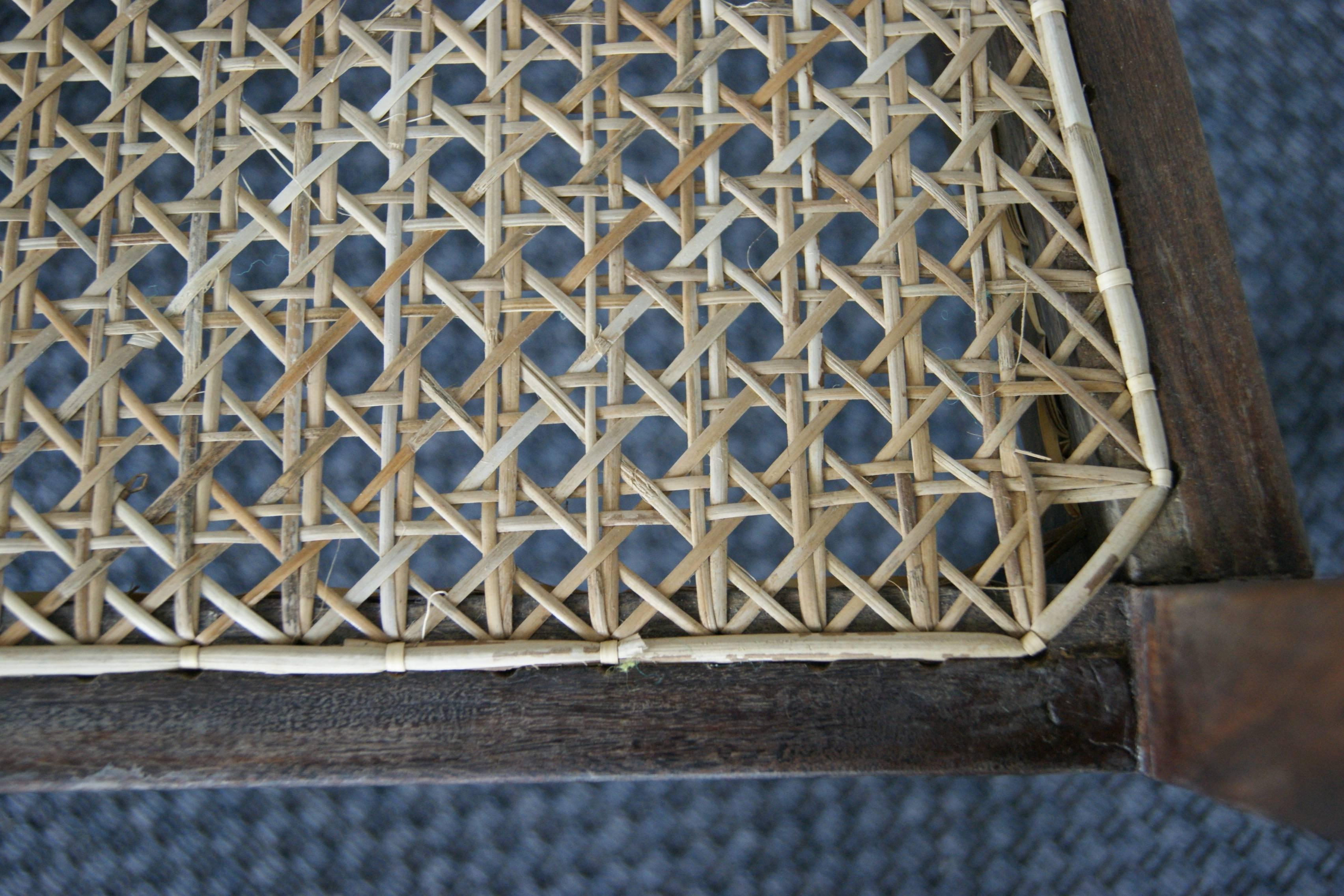 20th Century 1 of 3 South Asian Nadun wood and Cane Armchairs For Sale