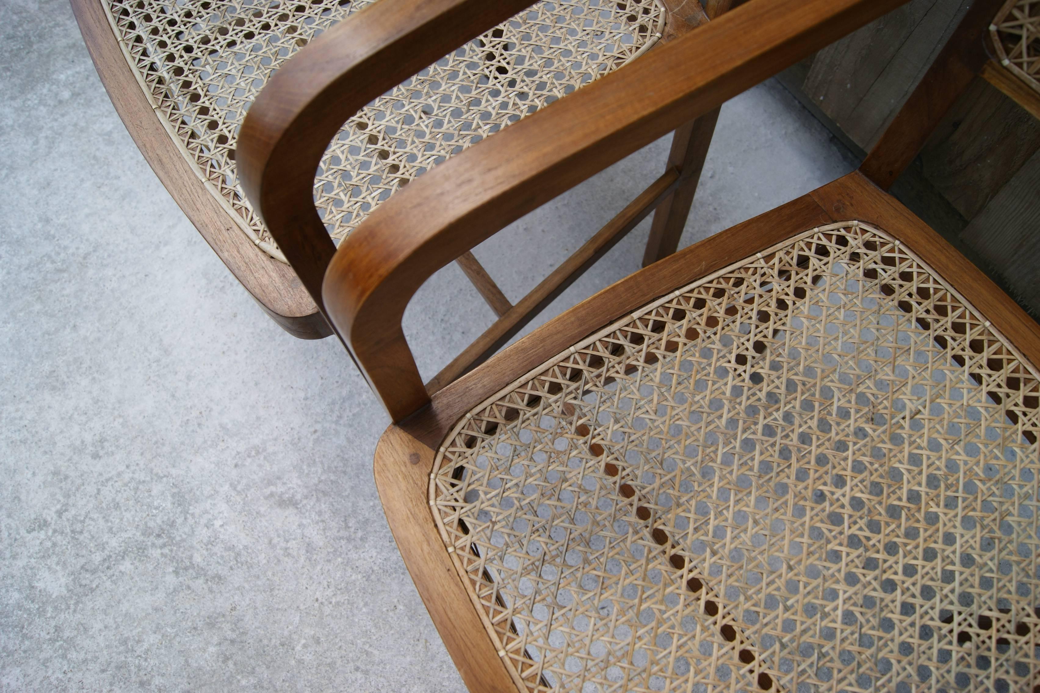 1 of 10 Unique Teak and Cane South Asian Dining Chairs 1