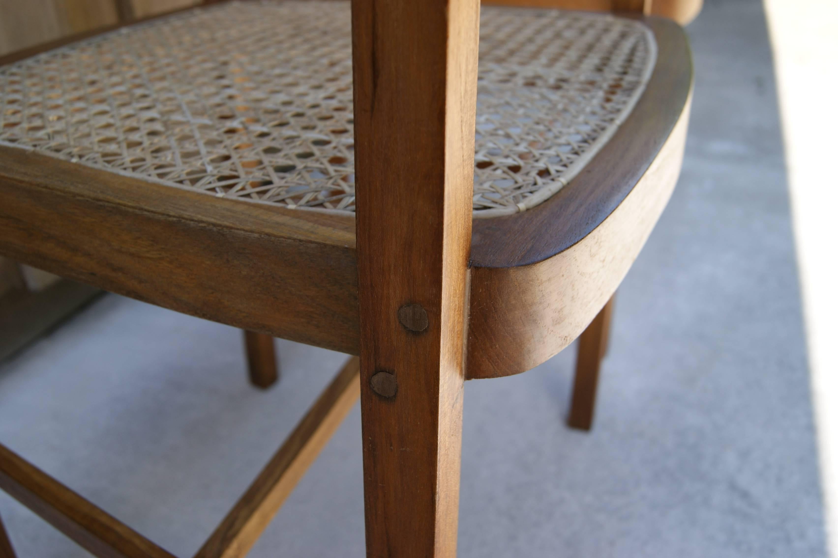 1 of 10 Unique Teak and Cane South Asian Dining Chairs 2