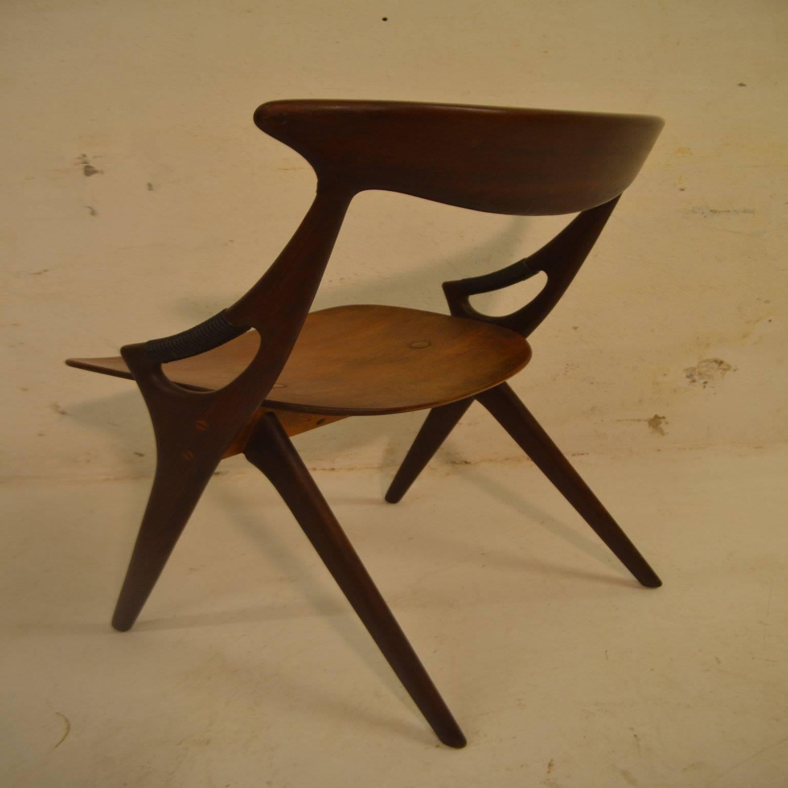 Mid-Century Modern Danish Teak Chair by Arne Hovmand Olsen for Mogens Kold, Denmark