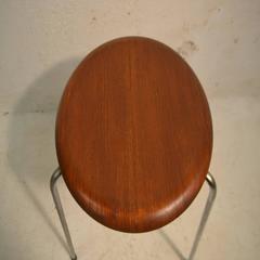 Danish Teak 'Dot' Stool by Arne Jacobsen for Fritz Hansen