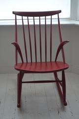 Danish IW3 Rocking Chair by Illum Wikkelso for Niels Eilersen