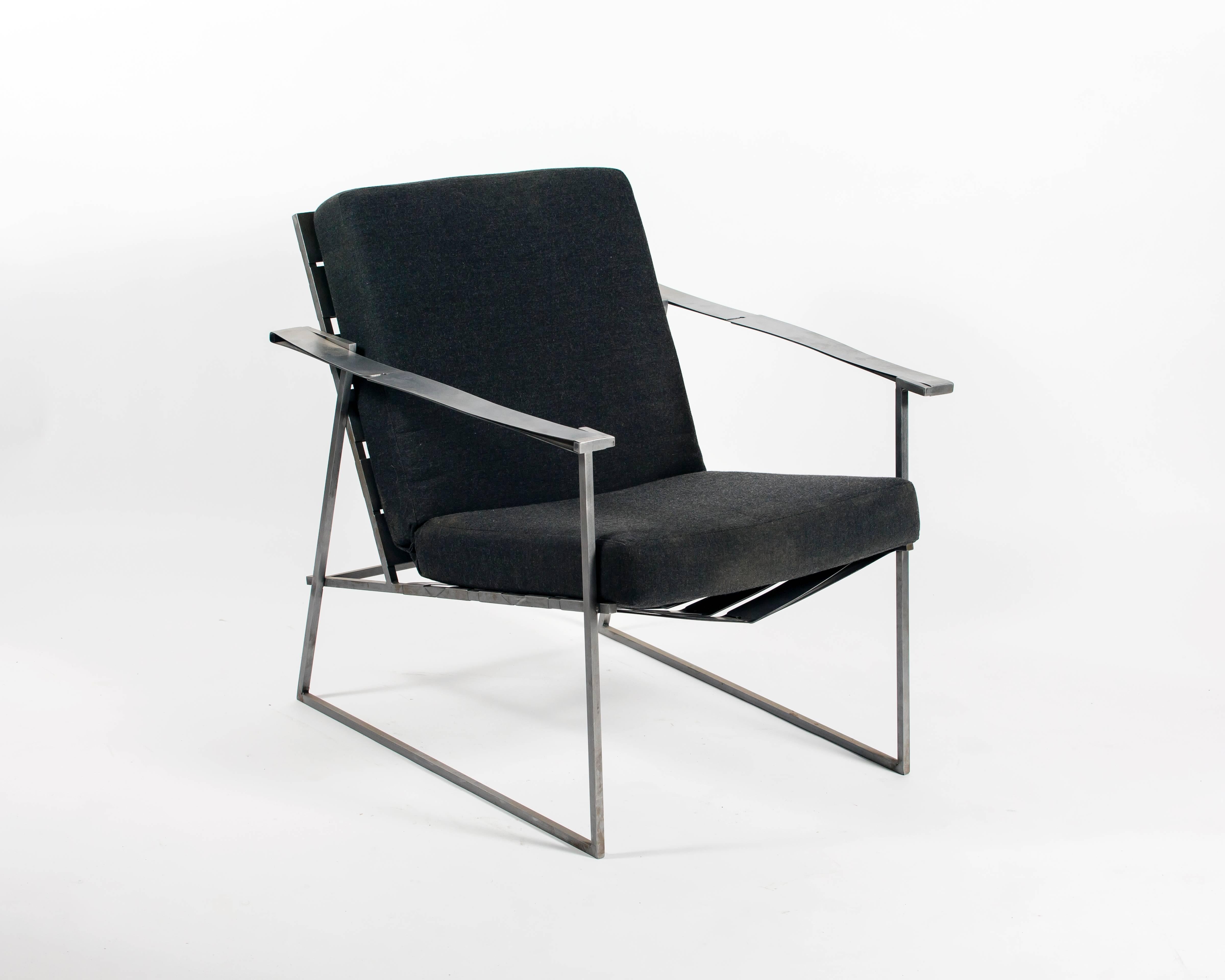 American Contemporary All Steel Chair with Cushions