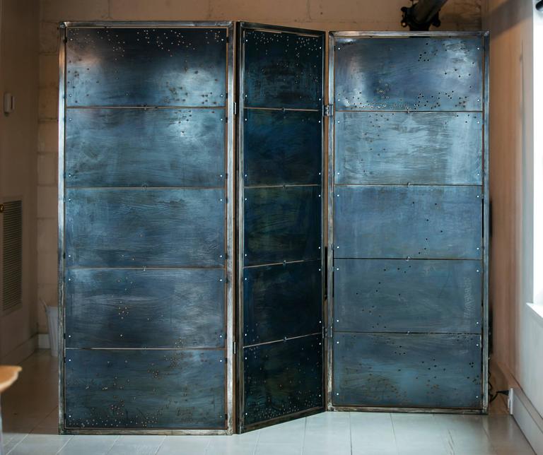 Unique Handmade Constellation Metal Folding Screen For