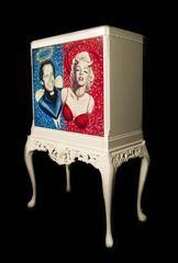 Early 20th Century British Cocktail Cabinet Hand-Painted by Kensa Designs