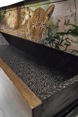 Stunning Leopard Hand-Painted on Sideboard by Kensa Designs