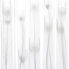Clear Glass White Peacock Feather Chandelier