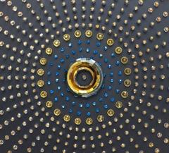 Swarovski-Kristall-Wandskulptur Orange-Mond