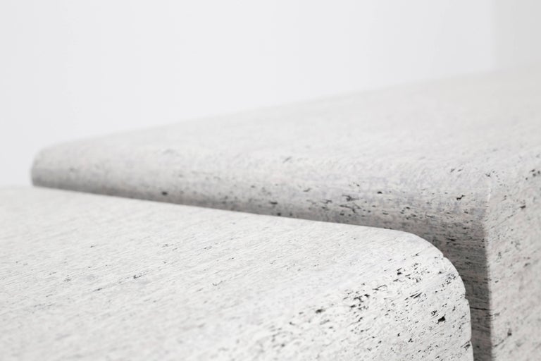 In Stock 8 Adamah Wood Glacier Bench In Blanc Noir By May