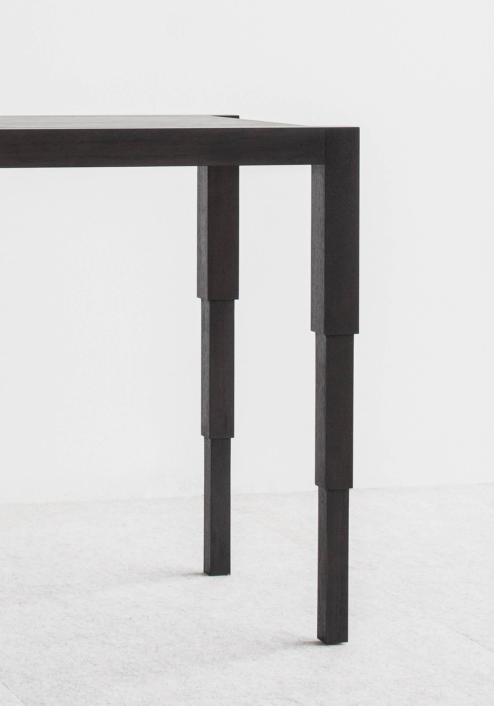 Modern Chicago Side Table in Blackened Walnut by May Furniture