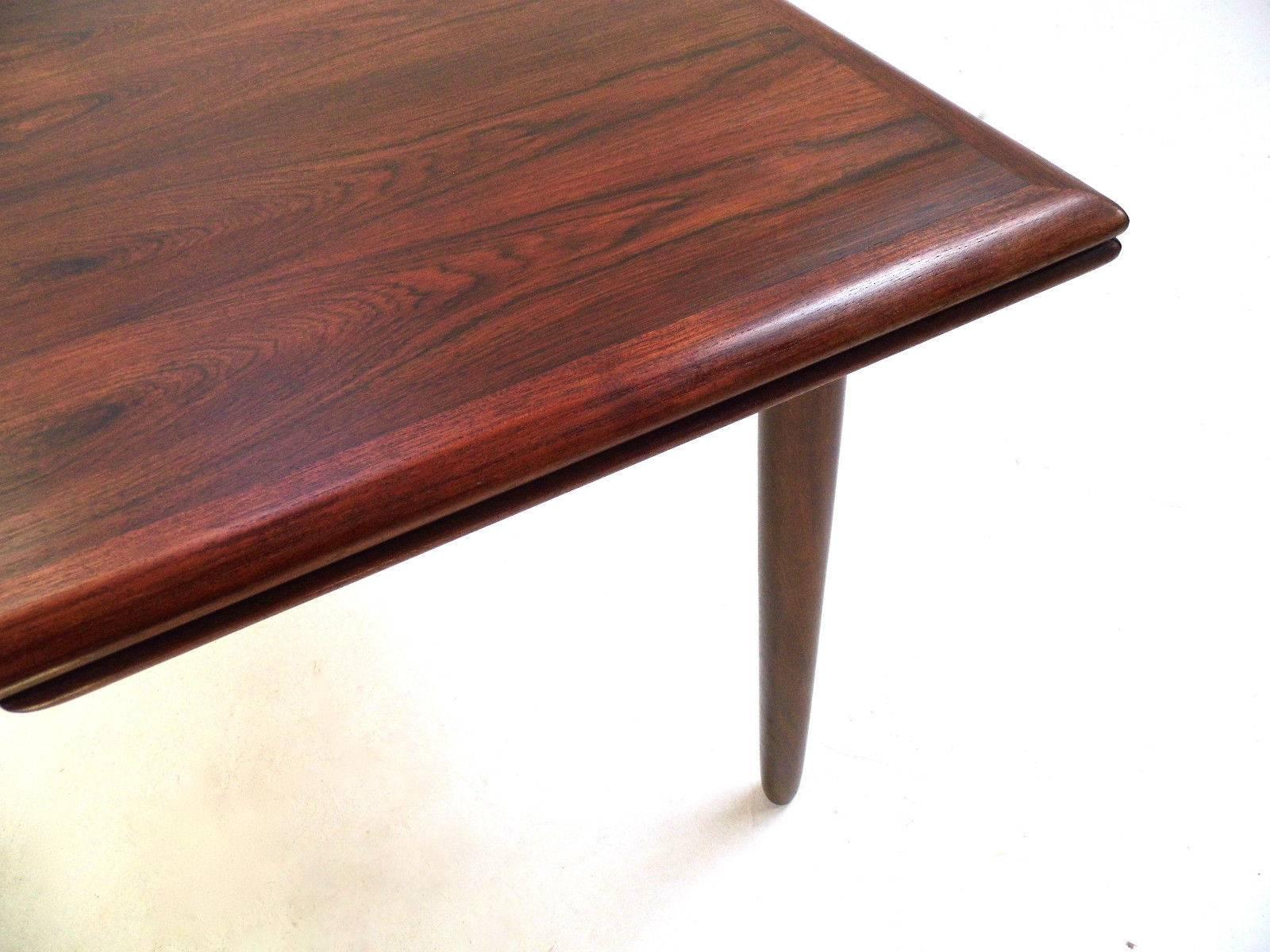 Mid-20th Century Danish Rosewood Extending Dining Table, Mid-Century, 1960s