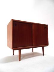 Danish Teak Record Cabinet Sideboard or Storage Unit, Midcentury, 1960s
