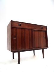 Danish Rosewood Record Cabinet Sideboard Midcentury Storage Unit, 1960s