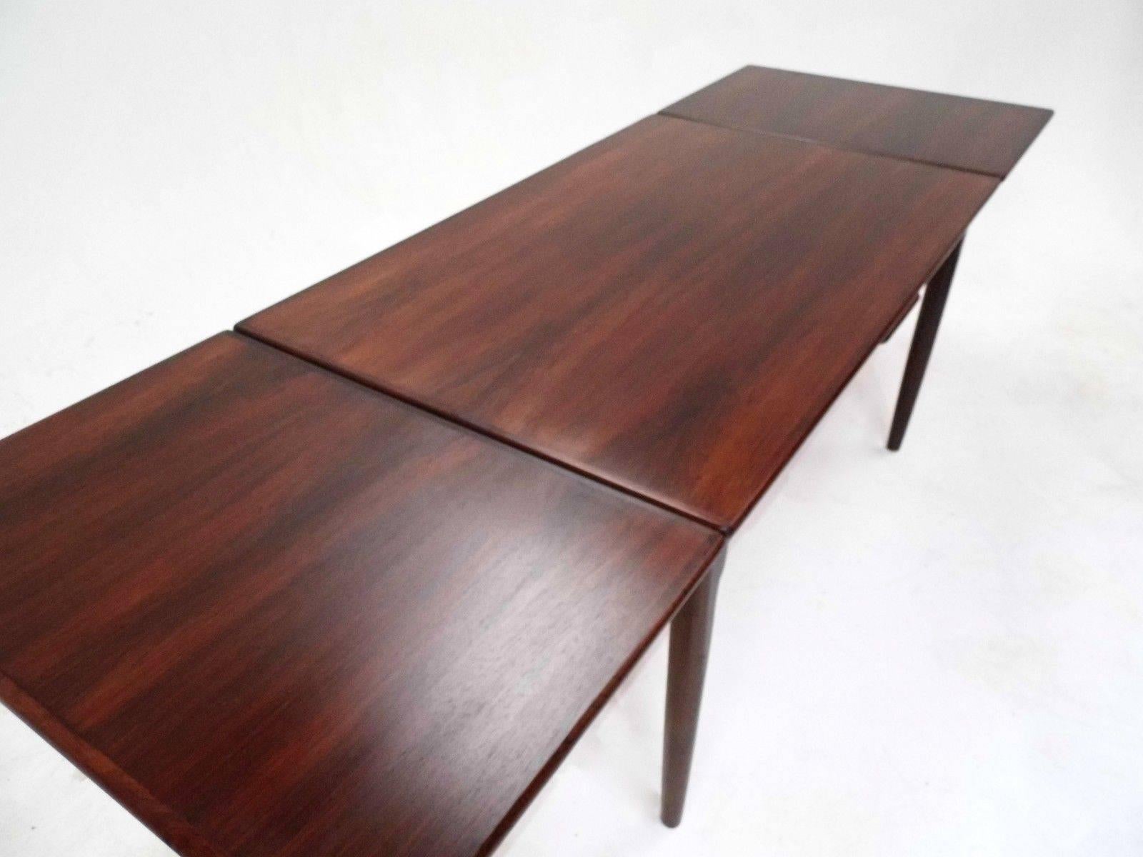 Danish Rosewood Extending Dining Table Mid-Century, 1960s 2