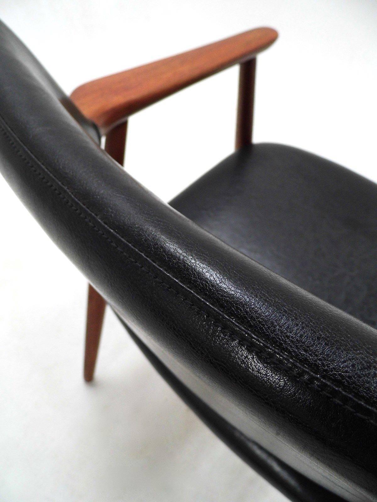 Danish Svend Åge Eriksen Teak Desk Armchair Midcentury Chair 1960s 3