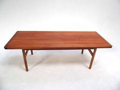Vintage Scandinavian Large Teak Coffee Table Norwegian Midcentury, 1960s