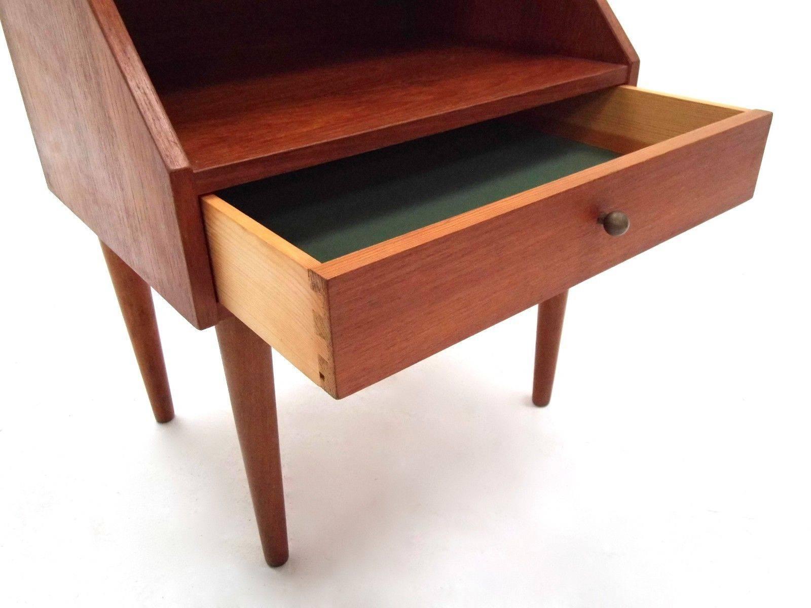 20th Century Danish Teak Pair of Bedside Tables Cabinets Midcentury, 1960s