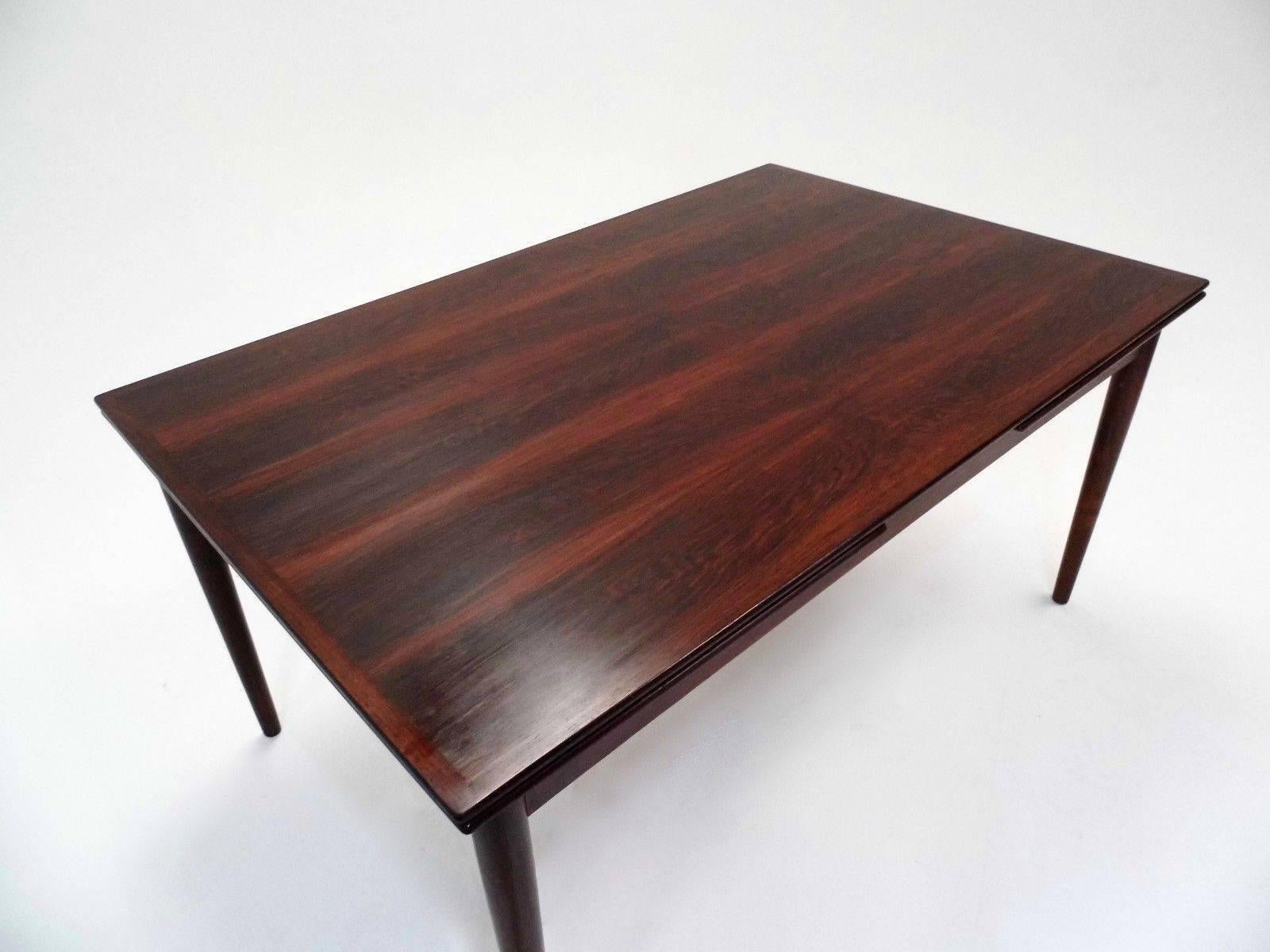 Danish Rosewood Extending Dining Table Mid-Century, 1960s 3