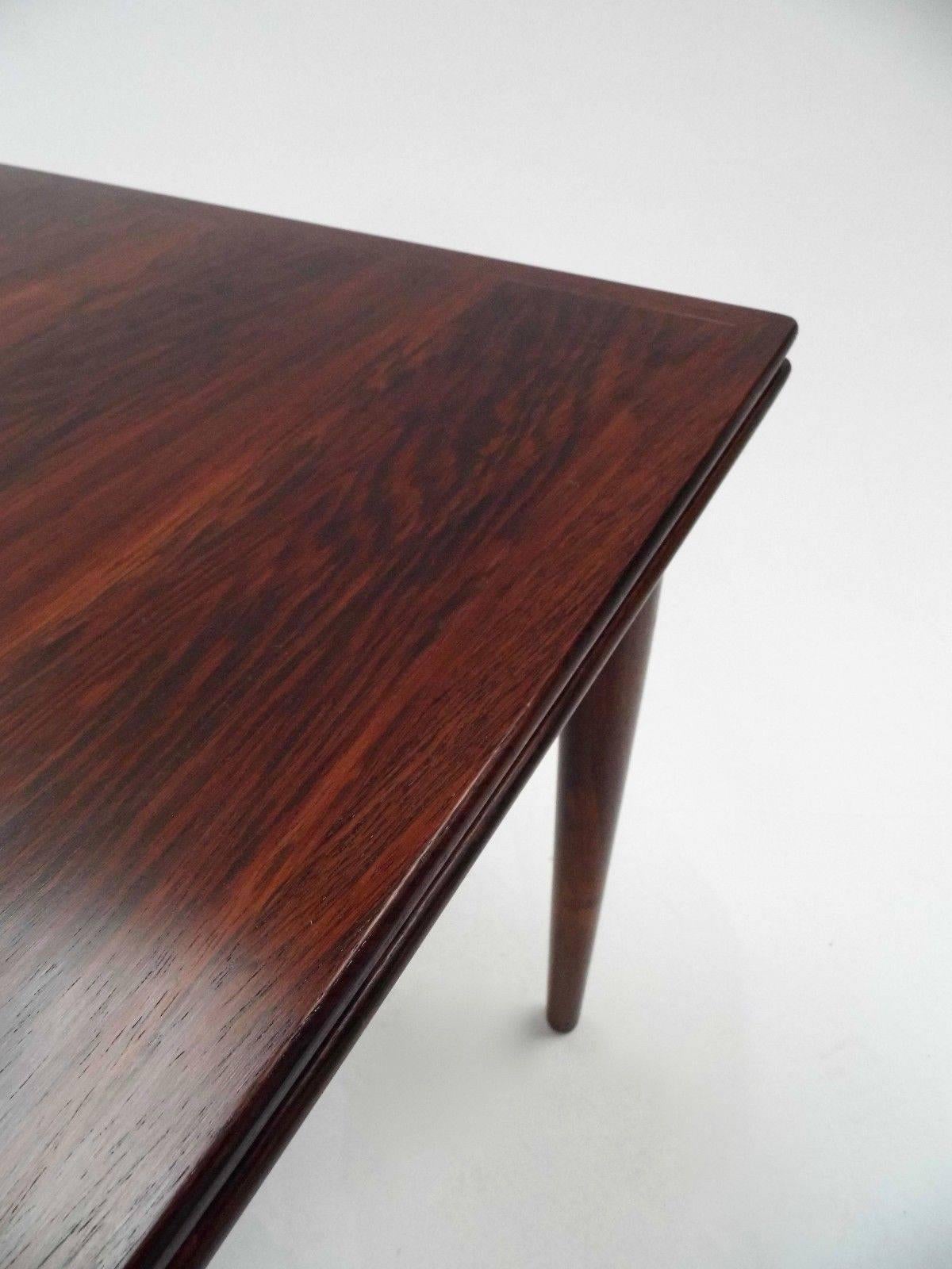 Danish Rosewood Extending Dining Table Mid-Century, 1960s 5