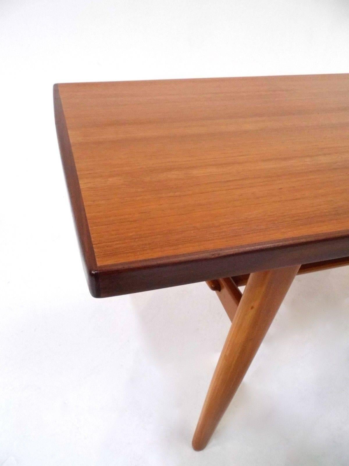 Norwegian Teak Coffee Table with Shelf Midcentury, 1960s In Excellent Condition In London, GB