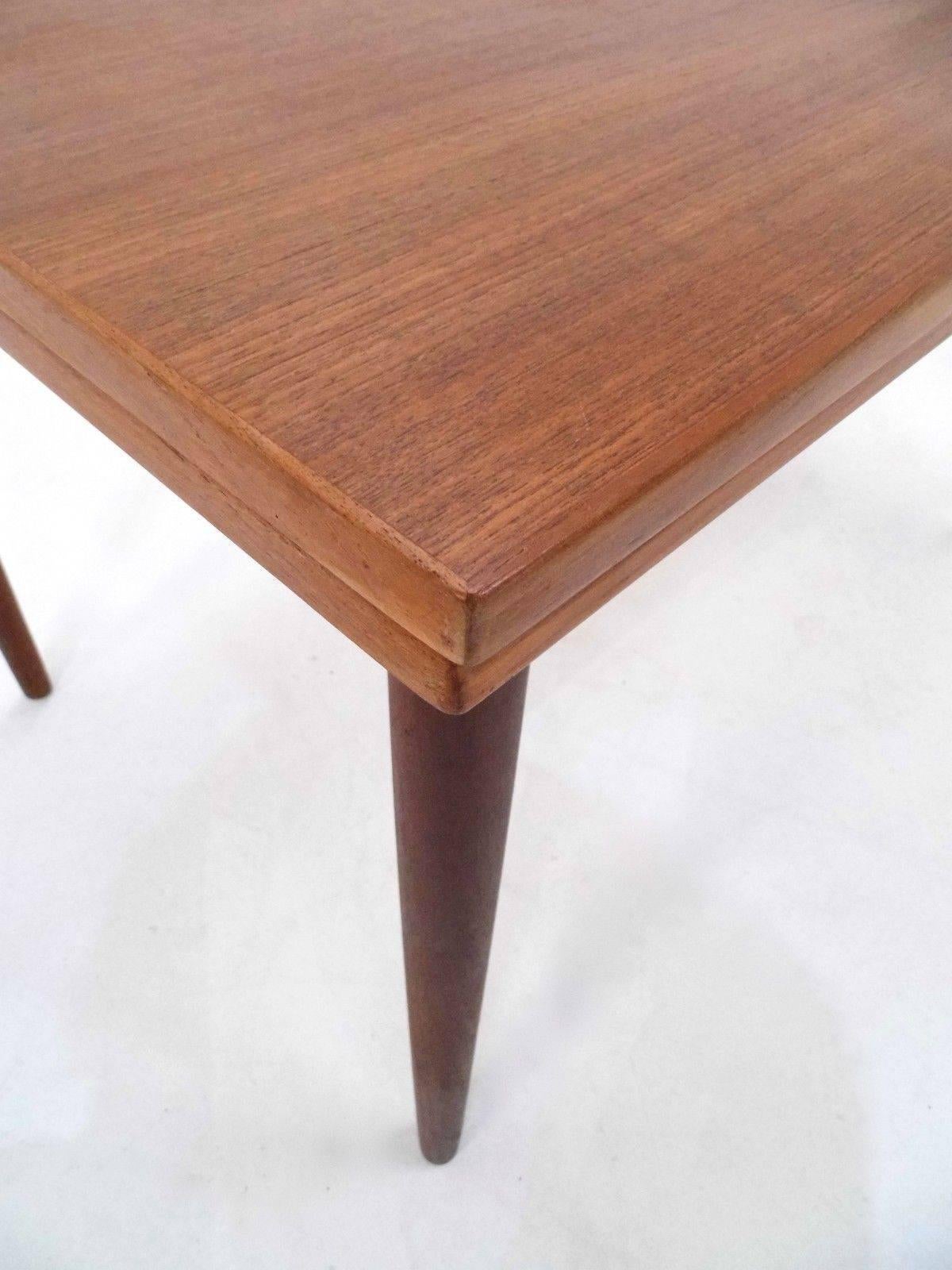 Danish Teak Extending Dining Table Midcentury, 1960s For Sale 2