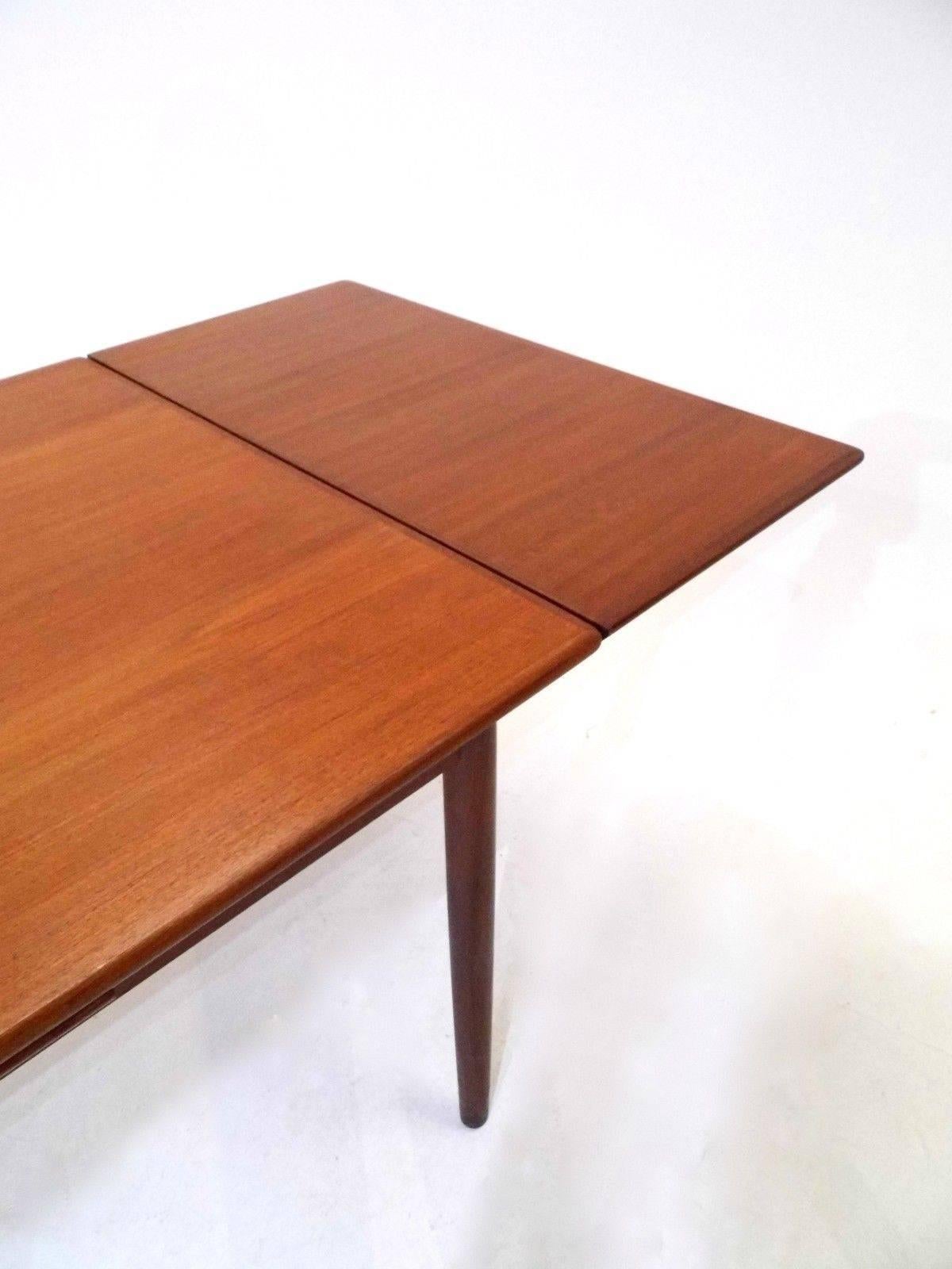 Danish Teak Extending Dining Table, Midcentury, 1960s 2